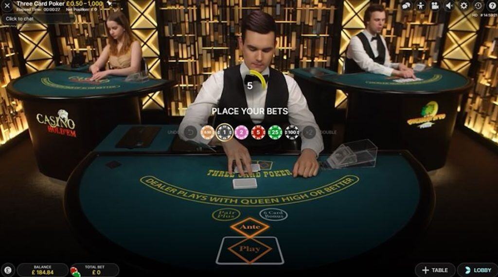 ''Three Card Poker'' Poker v živo